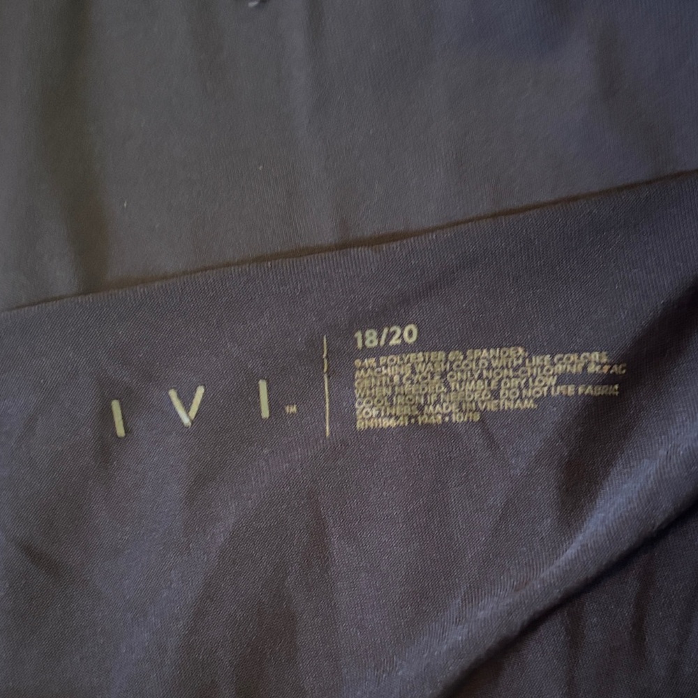 Livi Active Dark Blue Athletic Shorts with White Trim - Picture 2 of 2